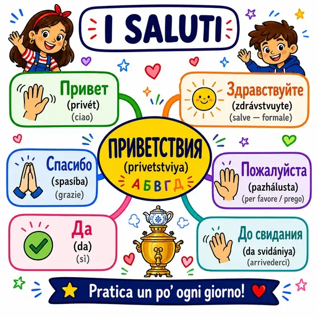 Mappa mentale: Saluti